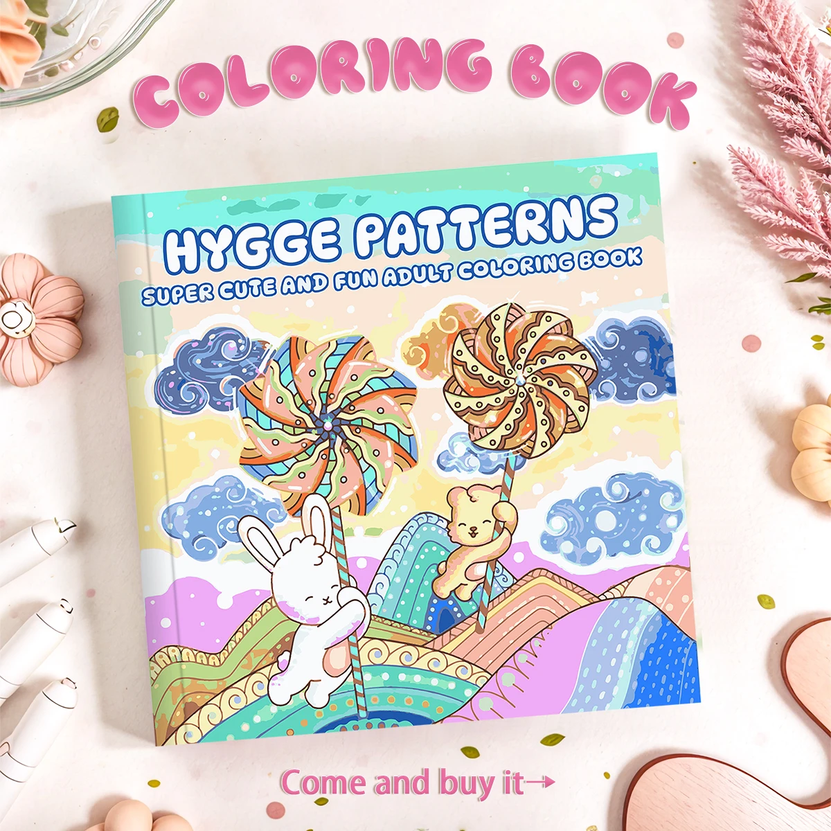 Libro para colorear cómodo Fantasy Park: un libro ilustrado con toque artístico y juguete, ricos patrones de cuento de hadas para desbloquear la imaginación, adecuado para regalos de fiesta de Halloween, regalos de Navidad y útiles escolares, ayuda con la creación de arte y manualidades, alivia el estrés