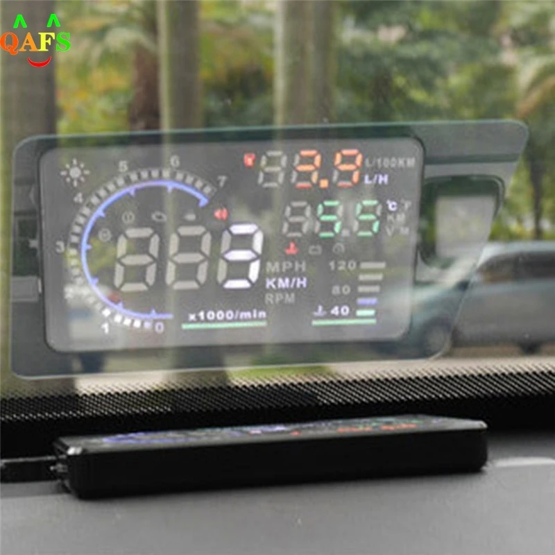 Car HUD pellicola riflettente Head Up Display System Film OBD II consumo di carburante Display a velocità eccessiva accessori Auto Car Styling