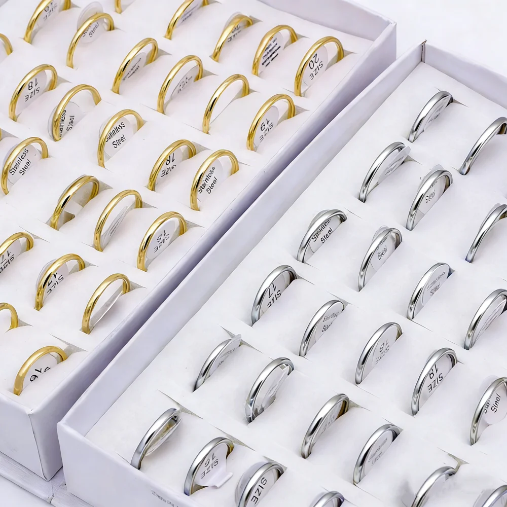 20/50/100Pcs/Lot Fashion Multicolor Smooth Stainless Steel P