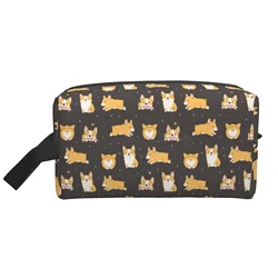 Kawaii Corgi Storage Bags Cute Toiletry Bag Travel Cosmetic Bags Women Girls Men Makeup Pouch Storage Waterproof with Zipper