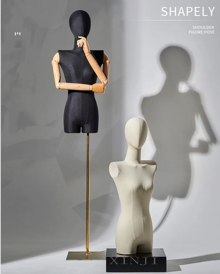 New Styel Dressmaking Flat Shoulder Female Model Platform Fabric Mannequin For Sale