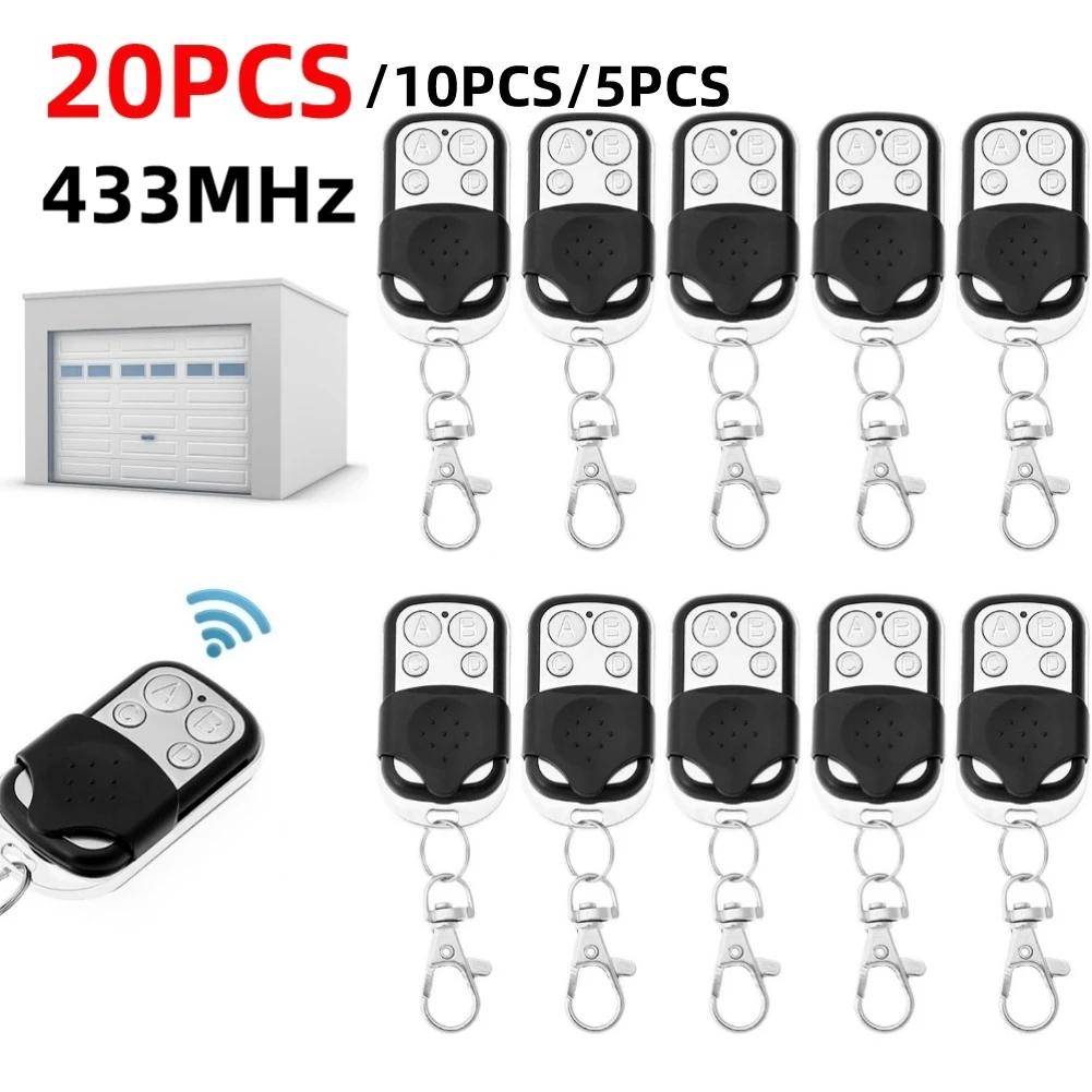 20pcs Smart Copy Duplicator 433mhz Remote Control Controller 4 Button Electric Gate Garage Door Opener Universal Remote Cloning