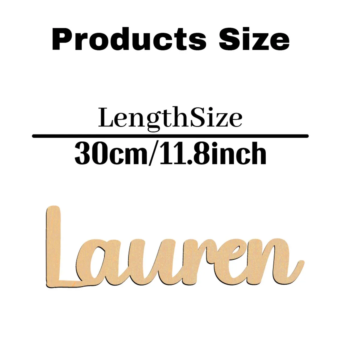 1 pezzo di cartone animato Lauren esempio testo personalizzato materiale in legno cartello in legno cartello tagliato al laser orientamento verticale decorazione da appendere alla porta