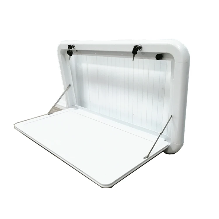 

Caravan Camper White Aluminum Foldable Dining RV Table
