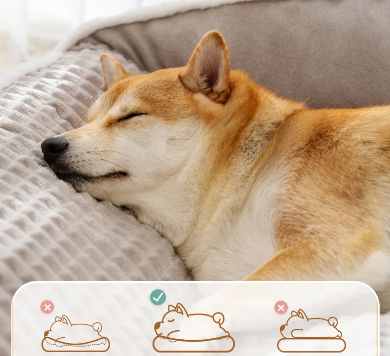 Luxus Winter Warm Große Hund Sofa Bett Hund Knie Katze Matten Haus Kissen Haustier Schlafen Sofa Betten Matte für Große und Kleine Hund – Detail 5