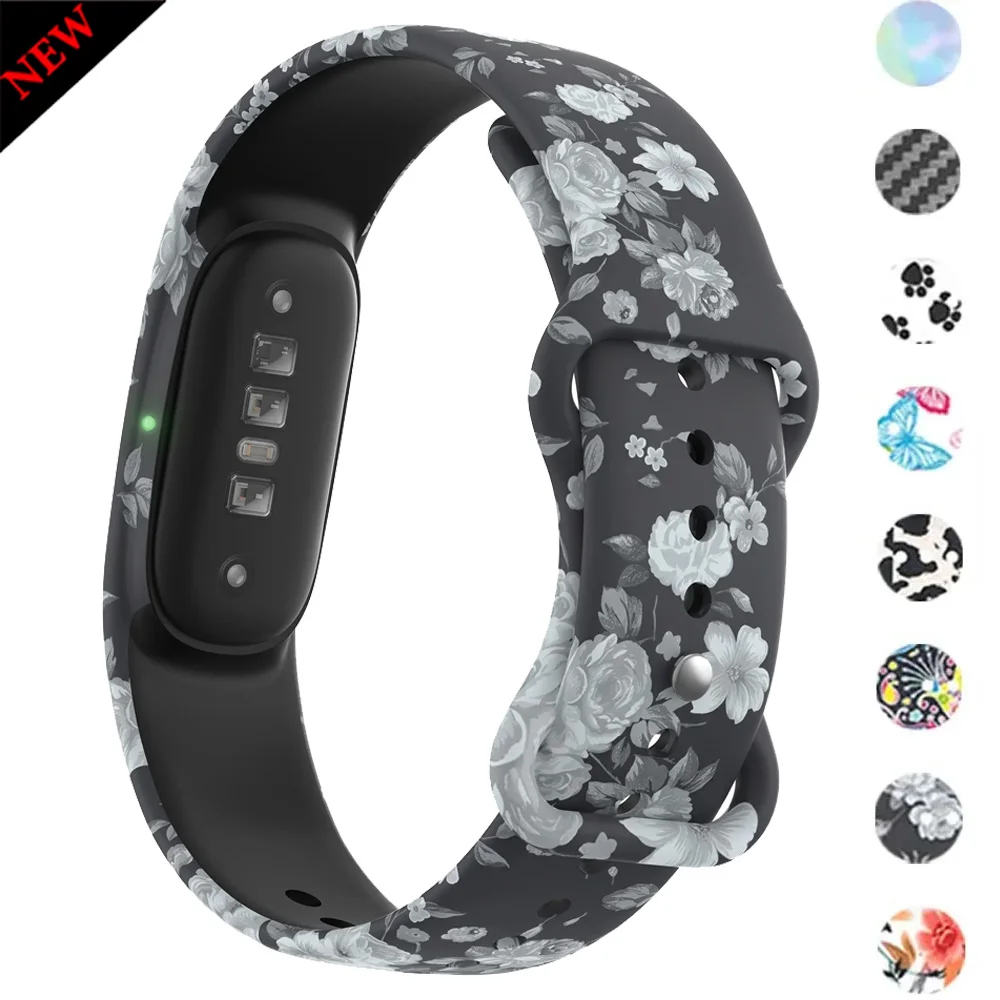 Painted Printing Silicone Strap For Google Fitbit Air Sports Replace Watchband Belt For Google Fitbit Air Smartwatch Accessories