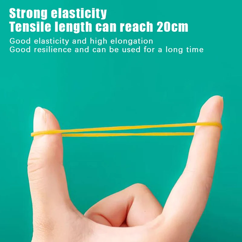 40 مللي متر الأربطة المطاطية المرنة العالية الأصفر O خواتم السحابة قوية مكتب المدرسة اللوازم المنزلية DIY بها بنفسك الحرفية الشعر التعادل لمط