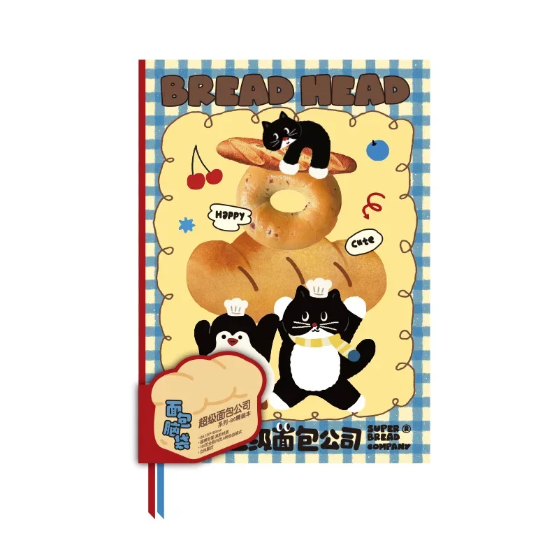 سلسلة شركة Super Bread Creative Trend B6 إصدار غلاف فني للمكتب التعلم الكرتوني دفتر الأستاذ المرسوم يدويًا