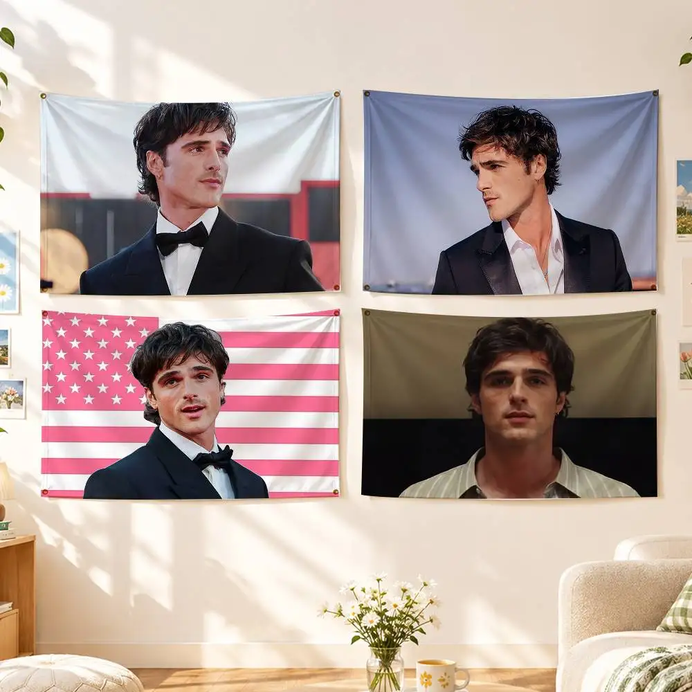 Actor J-Jacob Elordi Flags Wall Hanging Background Art Banner for Bedroom Home Outdoor Decor