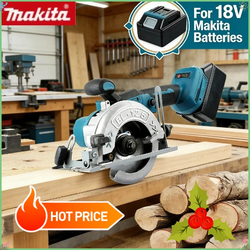 

Makita 5Inch Brushless Electric Circular Saw Cordless Handheld Multifunctional 18V Wood Metal Cutter Power Tool Kit