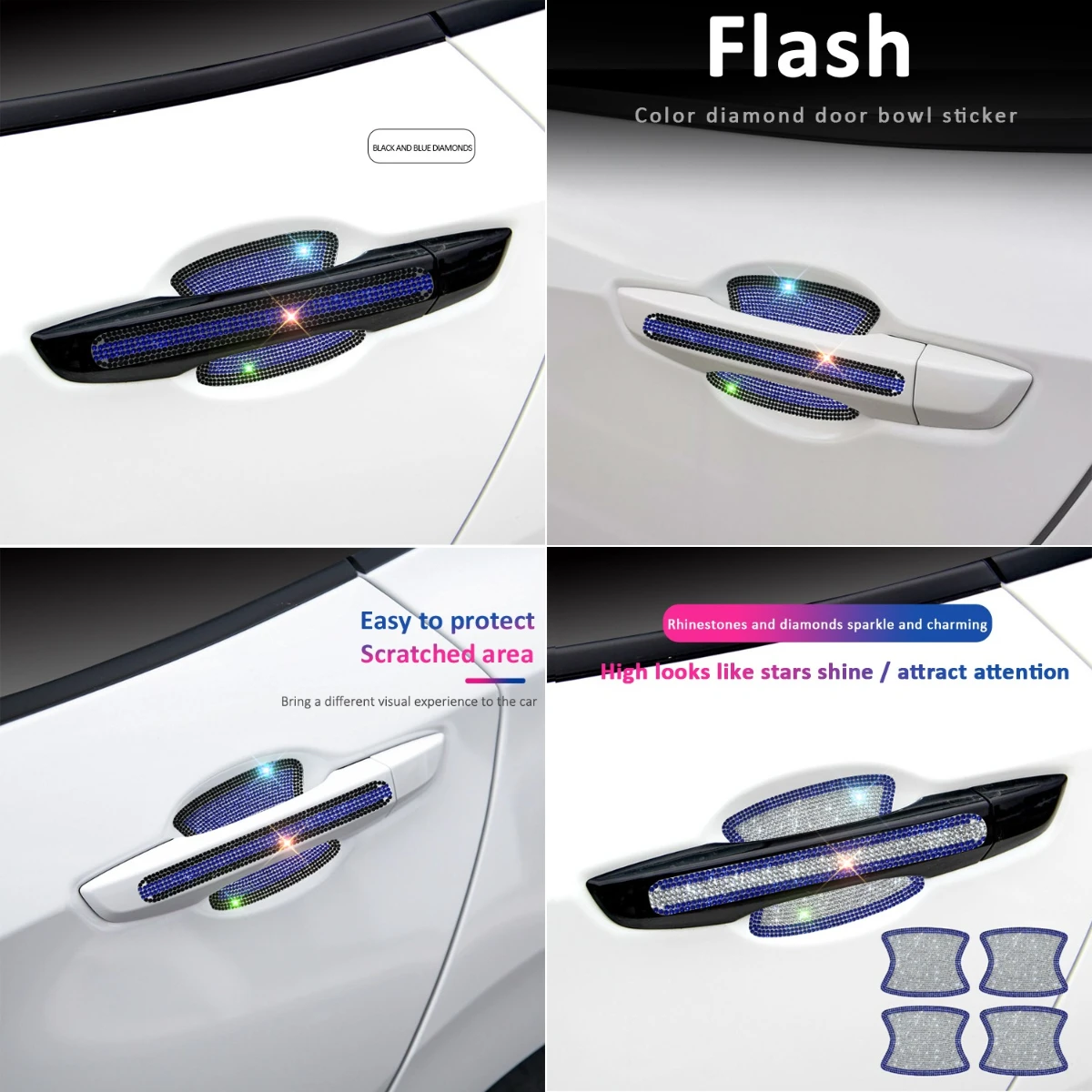 

Car Door Handle Door Bowl Sticker Protection Car For Dacia Sandero Logan Duster Spring Electric Lodgy Dokker Jogger Solenza Pic