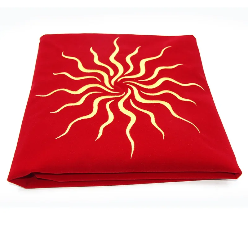 70x70cm tarot tablecloth wicca sun,pentacle velvet tarot cloth board game play mat Accessories embroidery table cover