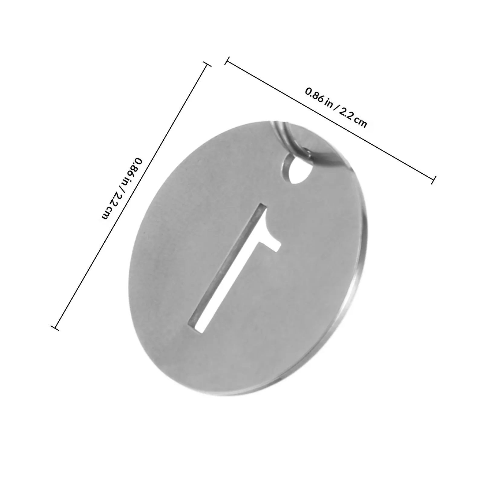 Stainless Steel Number Key Tags 10 Pack Round Hollow Metal Rings for Keys Lockers Luggage Labeling