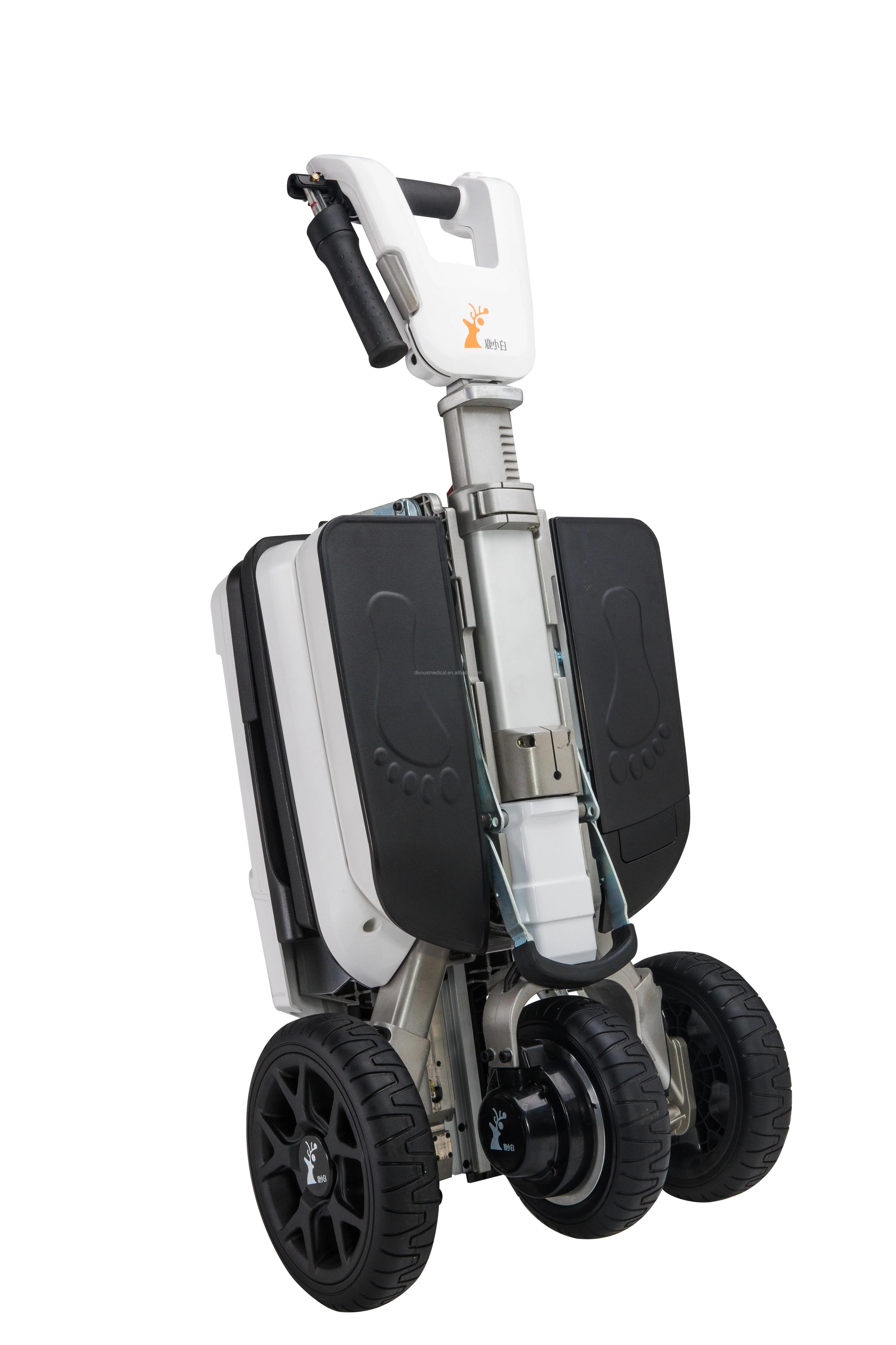 Neue modische, zusammenklappbare dreirädrige Elektroroller-Lithiumbatterie kann am Flugzeug getragen werden