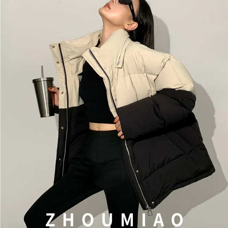 

2025 Winter New Women Short Down Jacket Fashion Korean Style Duck Feather Shiny Coat High Quality