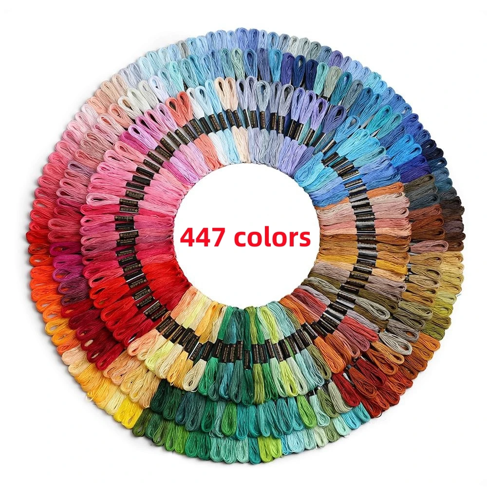 

Good Quality Cross Stitch Primary Colors 447 Cross Stitch Thread Colorful Diy Handcraft Present