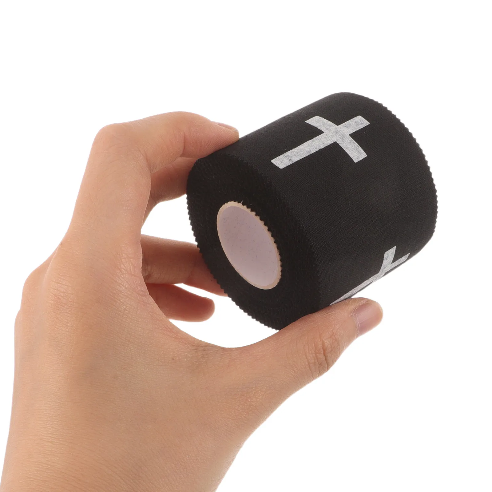 2 Rolls Sports Injury Wrap Tape Elastic Cotton Cross Pattern Wrist Bandage Support Breathable Football Baseball Tennis