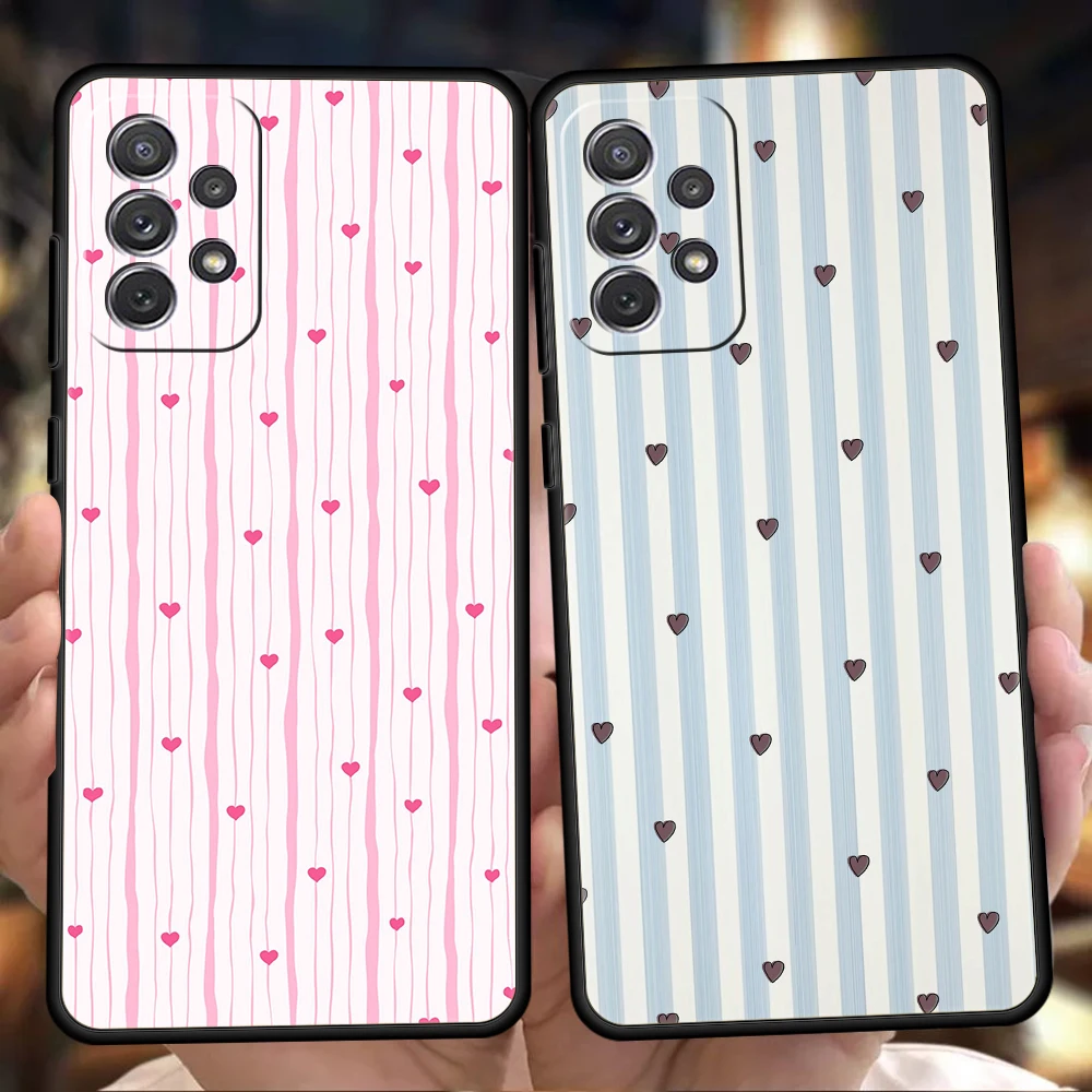 Simple Love Phone Case for Samsung Galaxy A17 A15 A13 A22 A23 A25 A32 A33 A35 A51 A53 A55 A71 A72 5G SOFT TPU Shell Fundas Bags