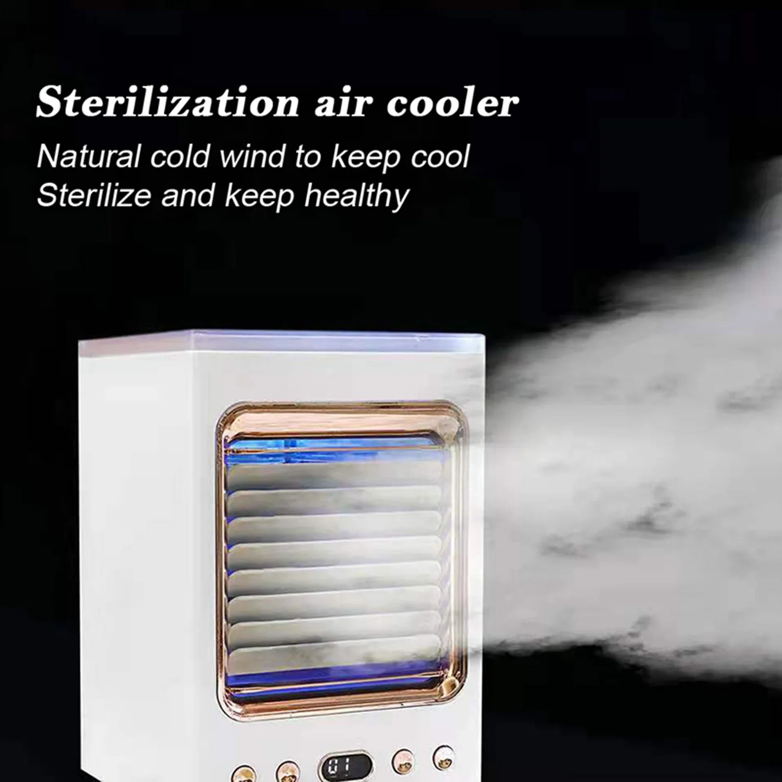 Personal Mini Air Cooler Fan Desktop USB Fast Cooling Mist Humidifier for Home Bedroom Classroom CLH@8