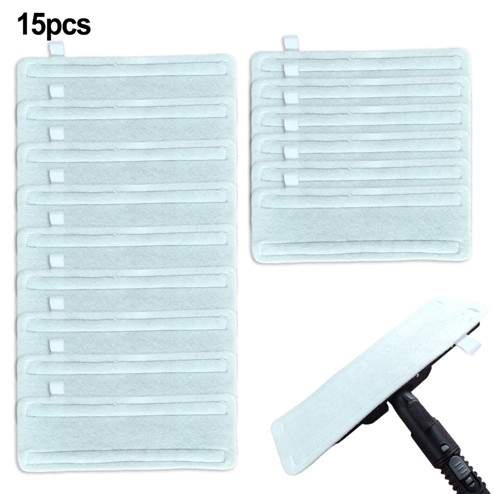 15pcs Floor Cleaning Tool Disposable Cloths For Karcher SC For Steam Cleaner Replacement Mop Head Cloth