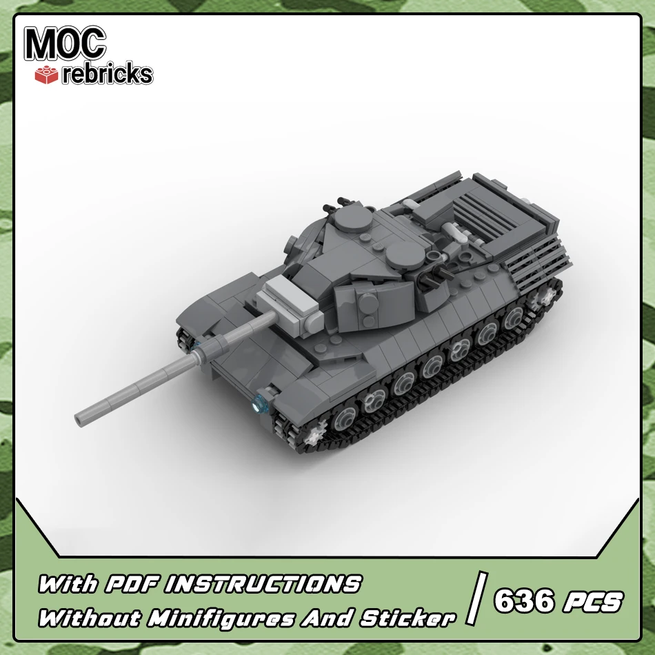 Main Battle Tank Leopard 1 Army Vehicle Building Block Model Soldier Battle Car Assembly Toy Bricks Desktop Decoration Ornaments