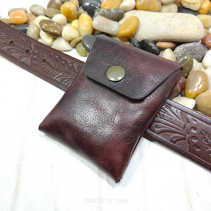 Mini torba na talię z prawdziwej skóry torba na pas etui z miejscem na karty etui na klucze samochodu pokrowiec na prawo jazdy kobiety 6071