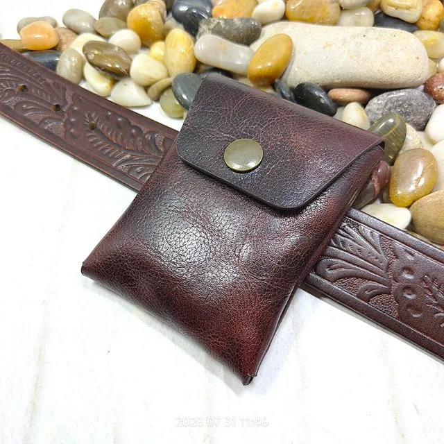 Mini torba na talię z prawdziwej skóry torba na pas etui z miejscem na karty etui na klucze samochodu pokrowiec na prawo jazdy kobiety 6071