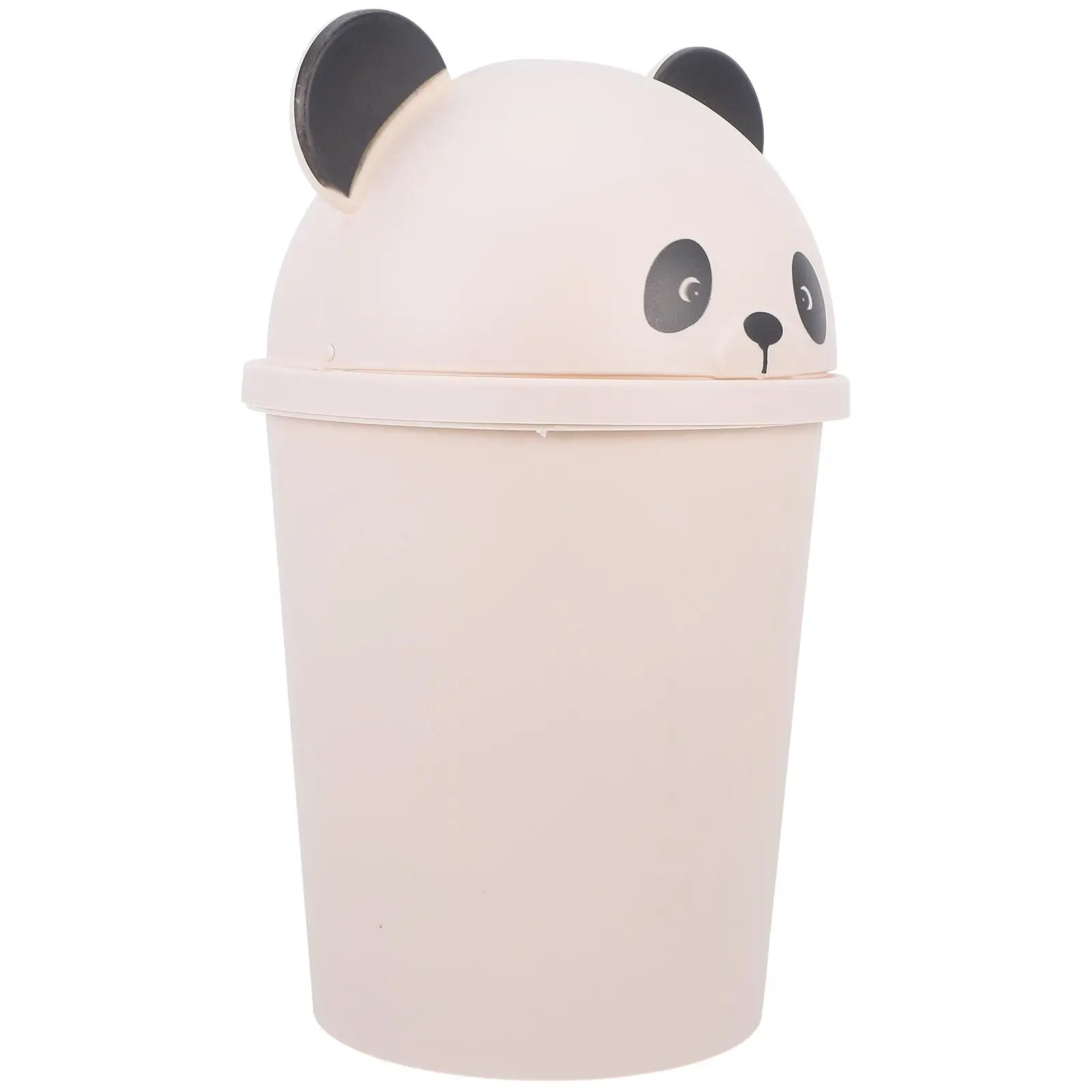 

Panda Trash Can Large Capacity Kitchen Bathroom Outdoor Waste Bin Garbage Container Reusable Plastic Cans Lid Cartoon