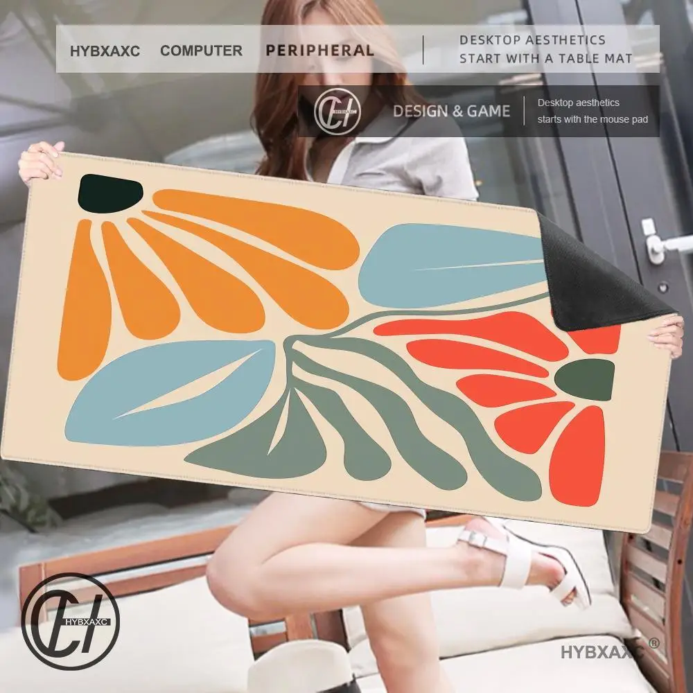 90x40 Pink Abstract flower office desk mat Large computer mouse pad Gift Game Player desktop accessories Keyboard protection pad