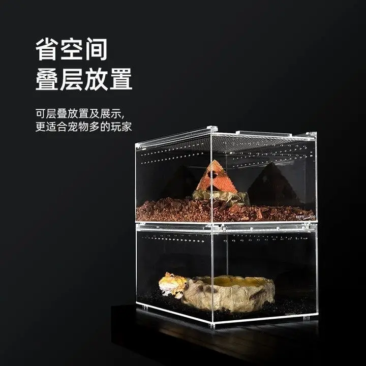 Crawler pet box acrylic beetle pet turtle fish landscape climbing pet salamander breeding box integrated