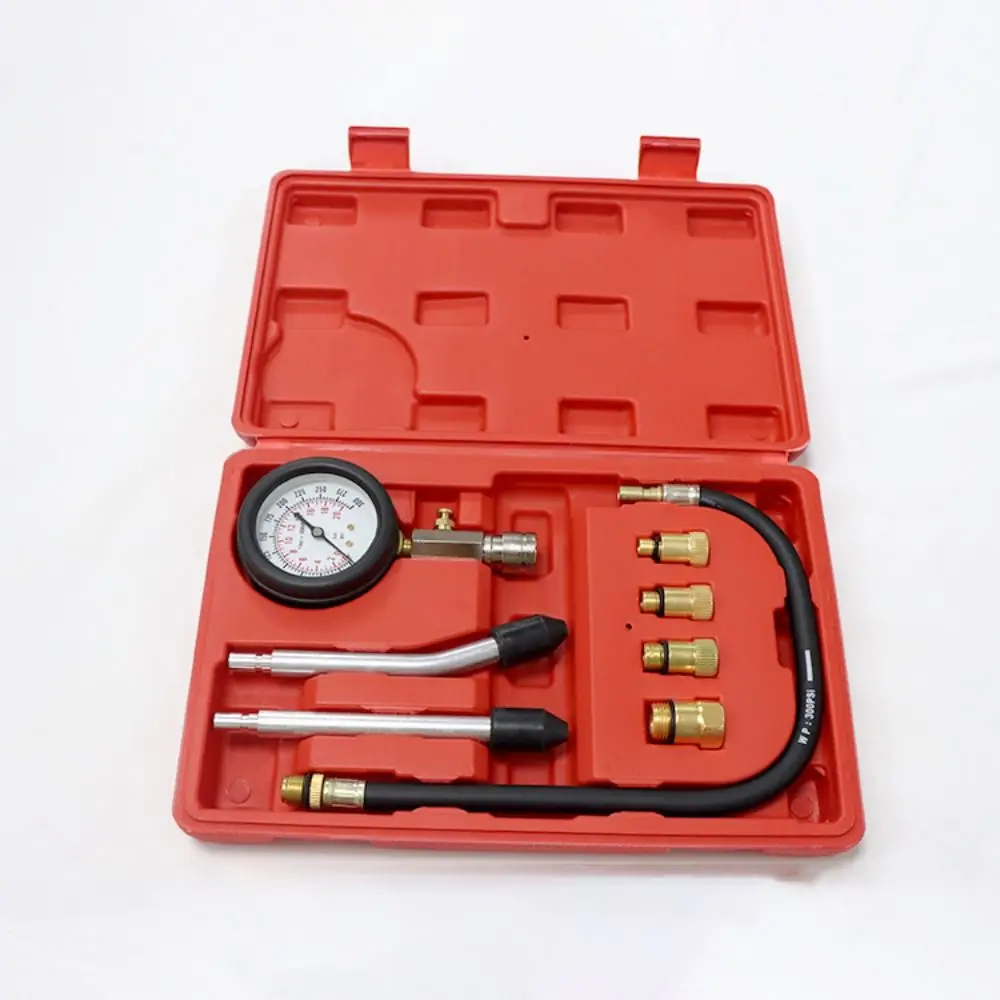 

Professional Engine Compression Test Kit M10/12/14/18 Adapter 0-300 PSI Pressure Gauge Tester Automotive Cylinder Tester Kit