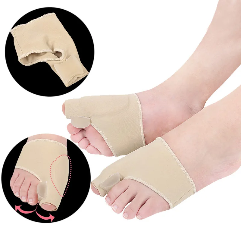 1Pair Toe Separator Hallux Valgus Bunion Corrector Orthotics Feet Bone Thumb Adjuster Correction Pedicure Sock Straightener