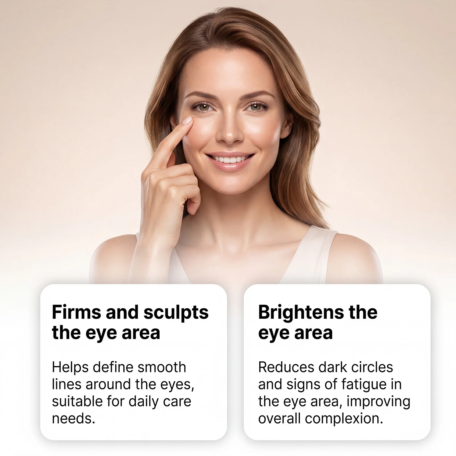 Anti-Aging Firming Eye Cream Double Roller Massage Design Fade Puffiness Minimize Crow’S Feet Revitalizing Lift Eye Moisturizer