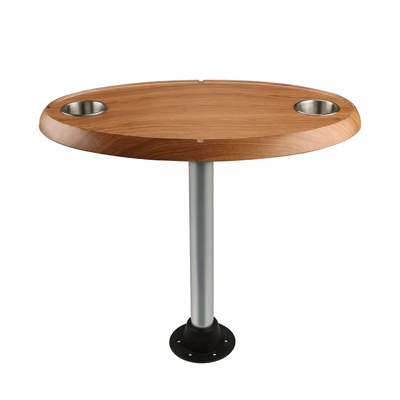 Marine Thread Locking Table Set Oval Pontoon Boat Table Adjustable Tabletop Stand Base RV Available