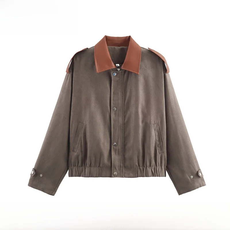 معطف Jaet نسائي من جلد الغزال وصل حديثًا لخريف وشتاء أنيق بلون Blo ZR Sle طويل Sve من ألياف البوليستر للسيدات...