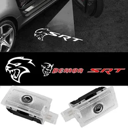 2PCS LED Car Door Projector Welcome Lights Decor Shadow Courtesy Ghost Badge Lamp for Dodge Charger Avenger Magnum SRT Hellcat