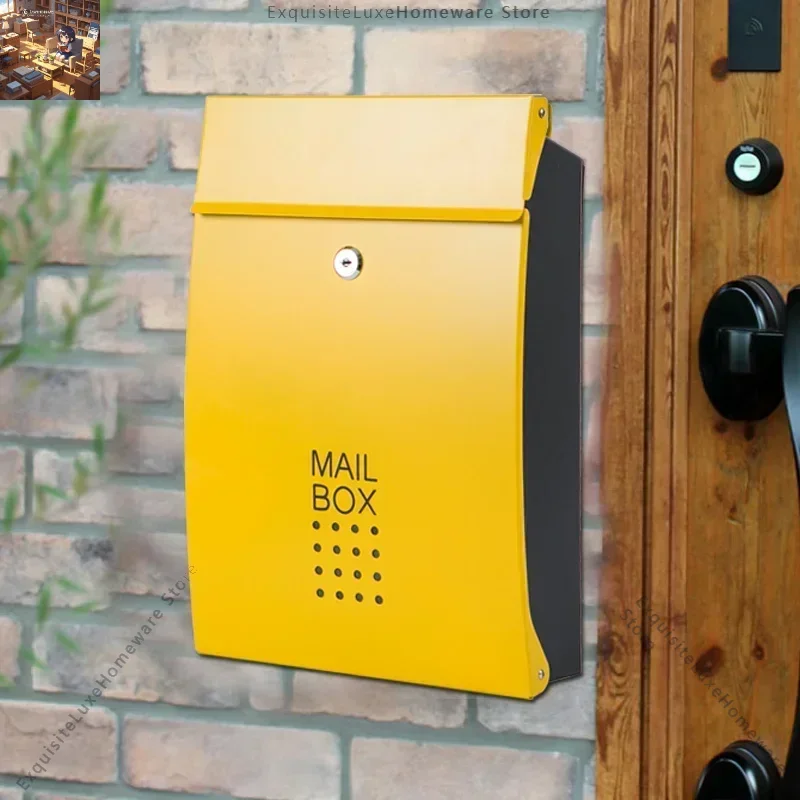 

Mailbox outdoor villa mailbox Continental letter box wall hanging bar decoration props postbox WF1027