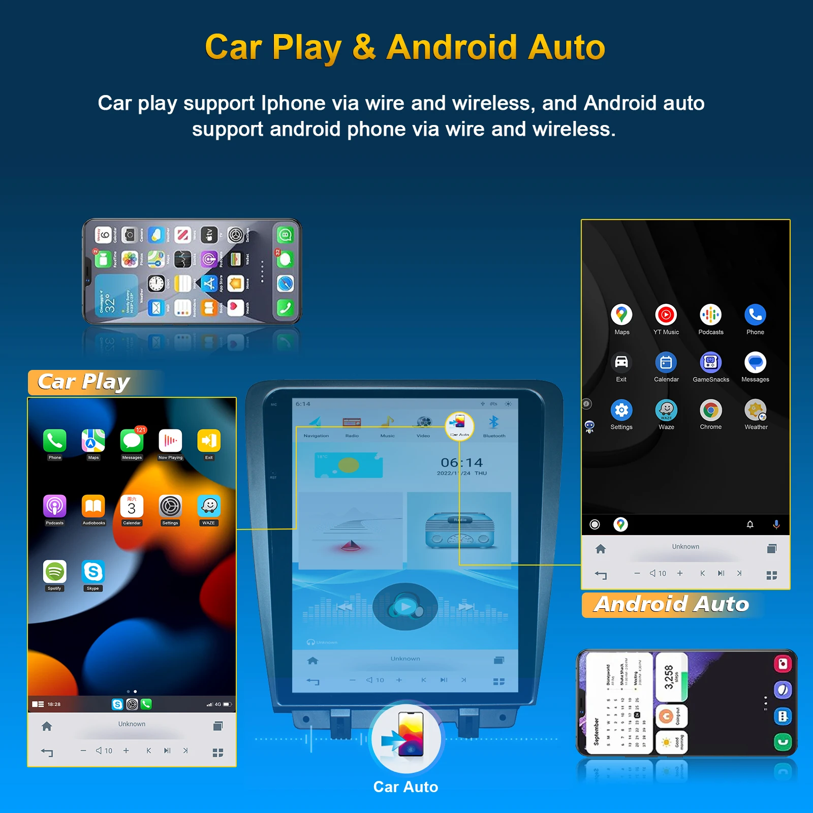 12.1 بوصة اللاسلكية Carplay تسلا شاشة راديو السيارة مشغل وسائط متعددة لفورد موستانج 2010-2014 رئيس وحدة لتحديد المواقع والملاحة
