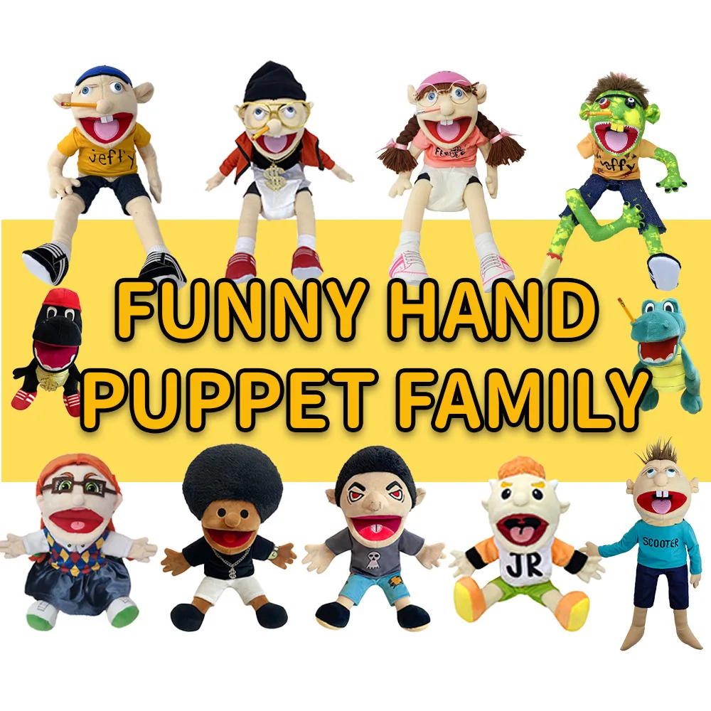 Jeffy Hand Puppet Toy Jeffys Zombie Boy Puppet Brinquedo Kawaii Stuffed Animal Jeffy Puppet Family Real Sml Doll Birthday Gift