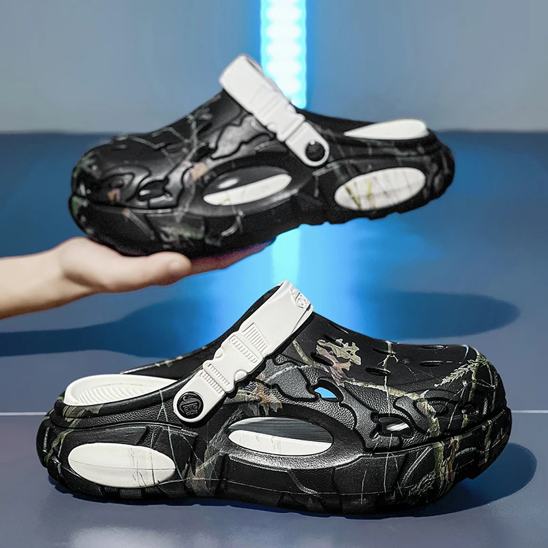 Summer EVA Men's Sandals Fashion Man Slippers Comfortable Beach Shoes Non-slip Garden Shoes Lightweight Casual Shoes Flip Flops