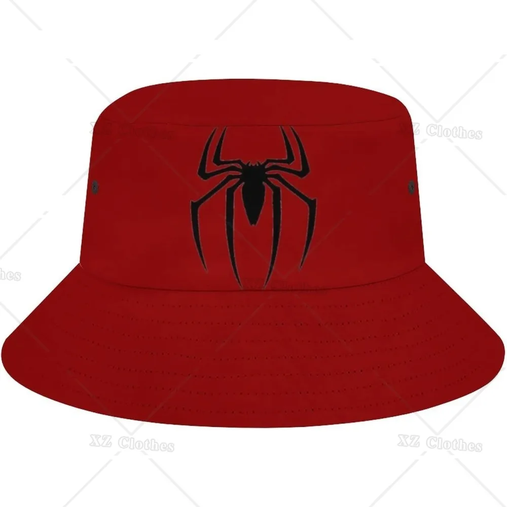 Spider Red Bucket Hat for Women Men Teens Beach Outdoor Fashion Packable Sun Cap Fishing Caps for Fisherman