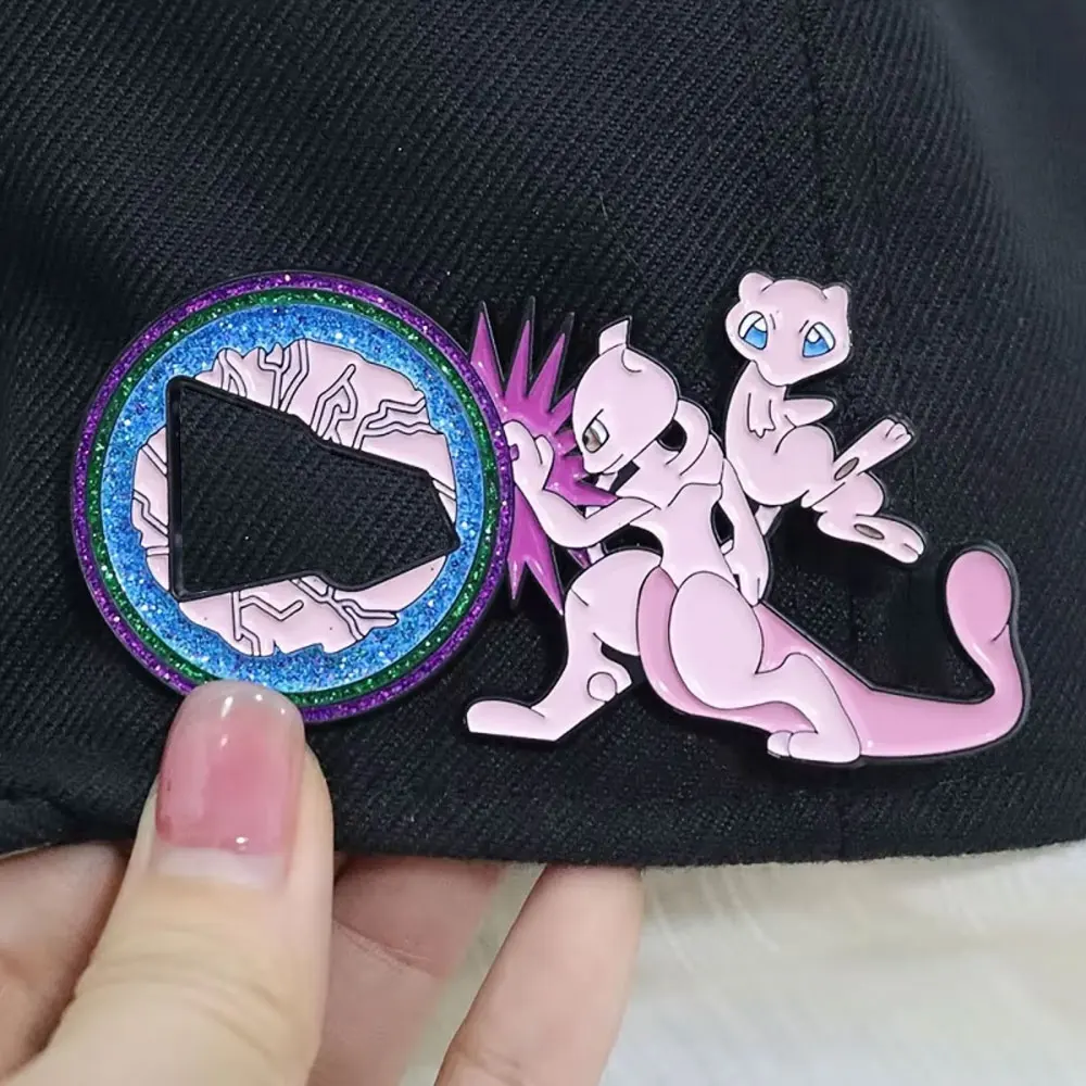 DIY ideas chic cartoon pink baseball cap pin zinc alloy metal badge toward men fashion