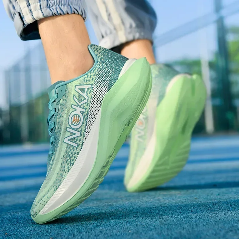 Casal tênis de corrida de alta qualidade leve dos homens ao ar livre respirável sapatos de ginásio homem mulher confortável rendas até sapatos