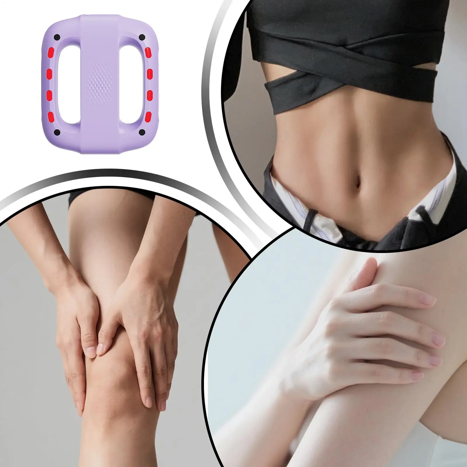 Fascia Ring 5 Modes 3 Intensities Deep Tissue Vibration Tool Electric Fascia Massage Ring for Home Office Gym Back Waist Leg
