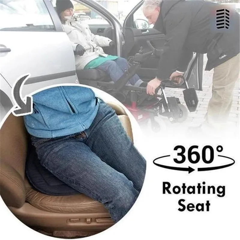 360 Degree Swivel Seat Cushion Car Seat Aid Chair Seat Revolving Cushion Rotation Car Memory Foam Mat For Elderly Pregnant Woman