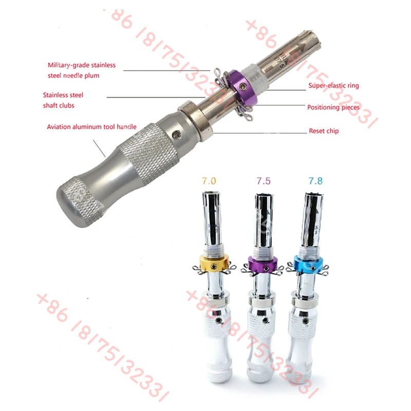 HUK 3pcs/Set 7 Pin Advanced 7 Pins Tubular Lock Pick Tool 7.0mm,7.5mm,7.8mm Lengthened Open Locksmith Tools - Image 2