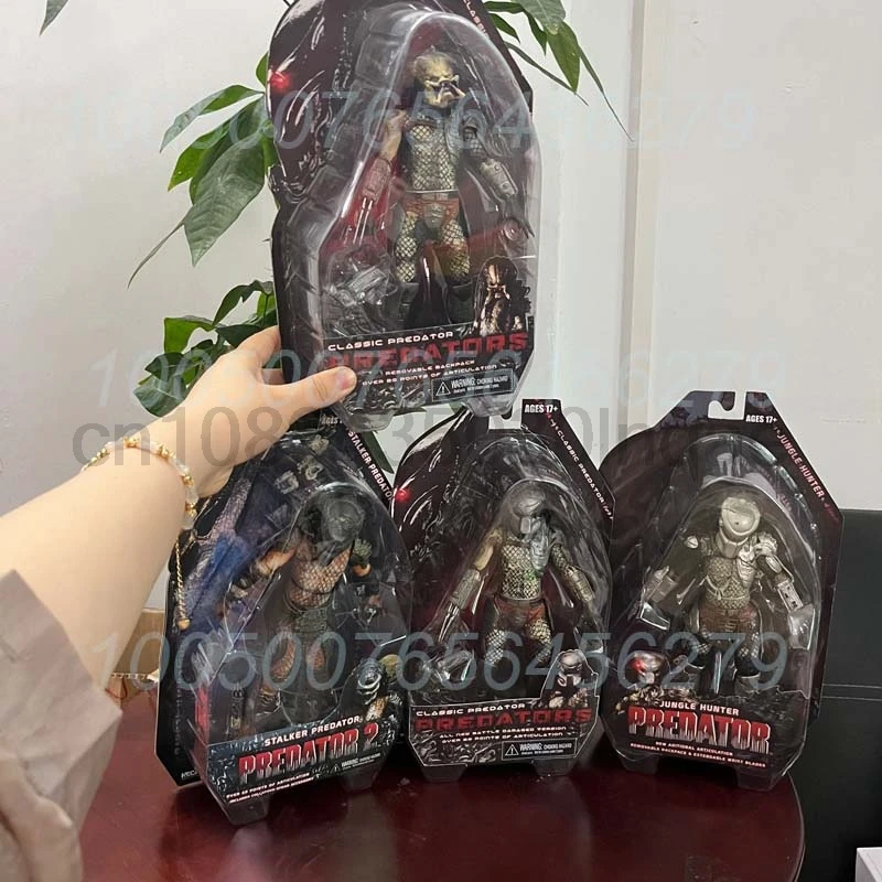 Neca Figur Dschungel Jäger Stalker klassische Raubtier Action figur Modell Spielzeug gemeinsame bewegliche Puppe Weihnachts geschenk für Kinder