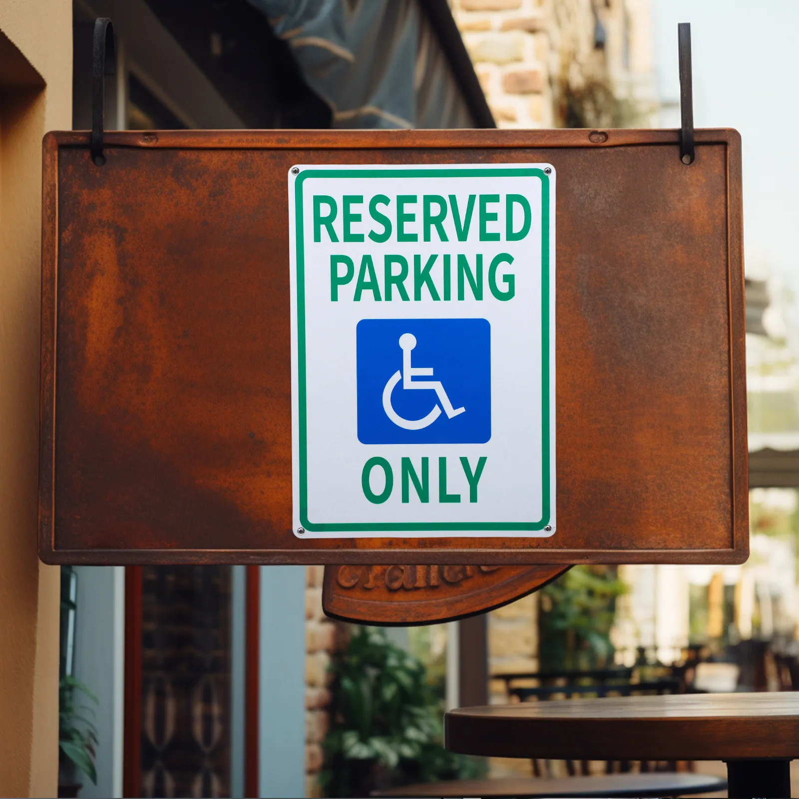 

Знак для парковки инвалидов, светоотражающий металлический знак для инвалидов для автомобилей или дверей, 10x14 дюймов, табличка-допуск для парковки инвалидов, для инвалидных колясок