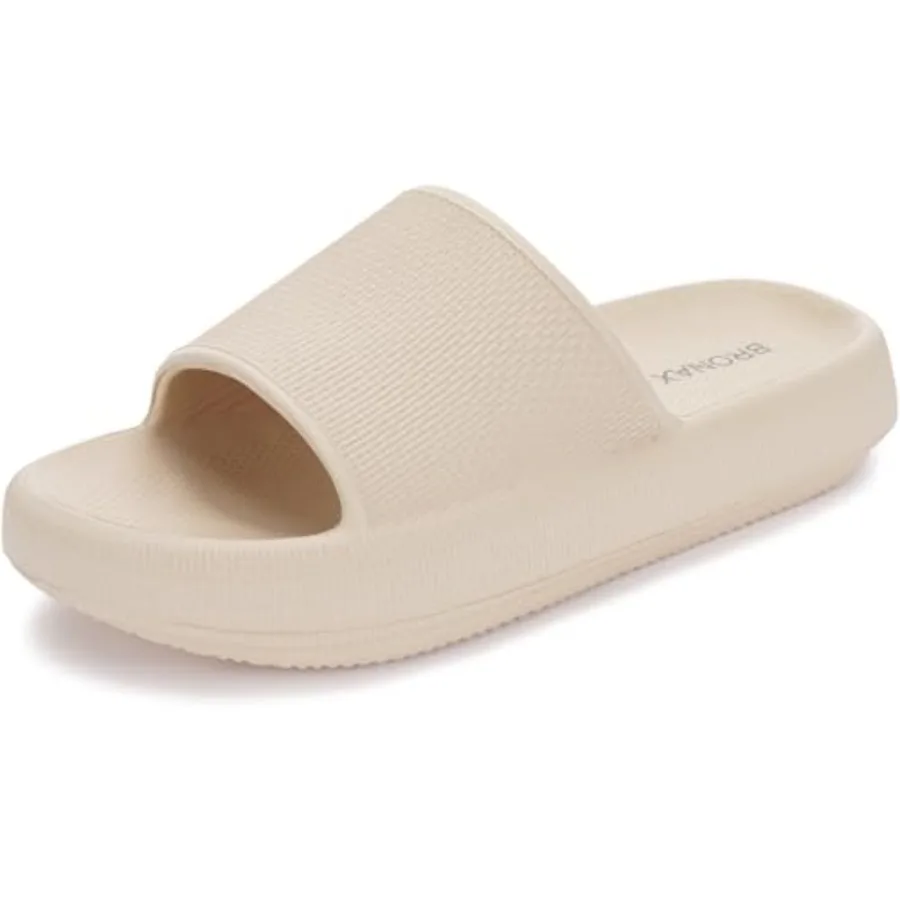 

Pillow Slippers for Women and Men House Slides Shower Sandals Cushioned Thick Sole