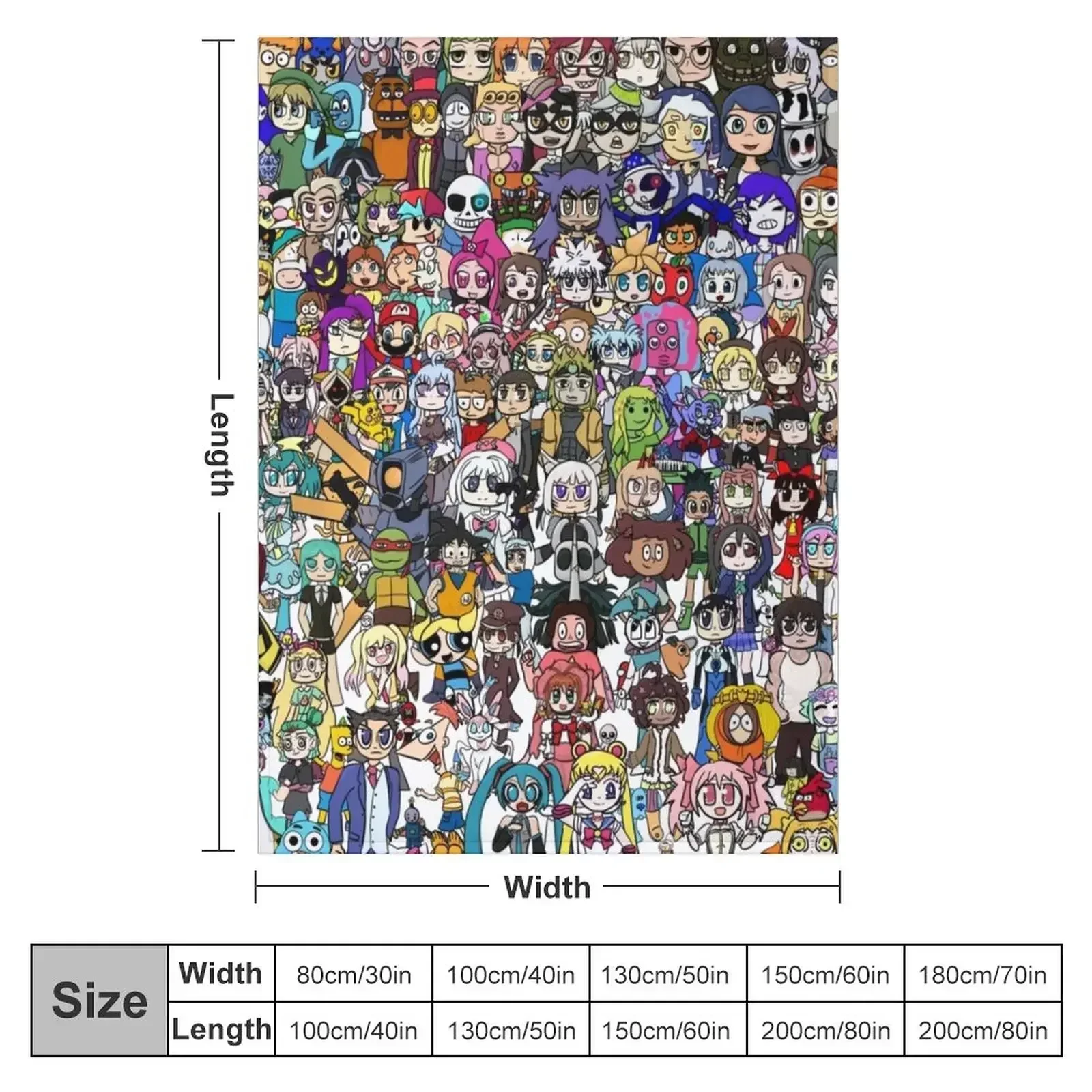 Fandoms Unite 241 character collage Throw Blanket Soft Plush Plaid Bed linens Blankets